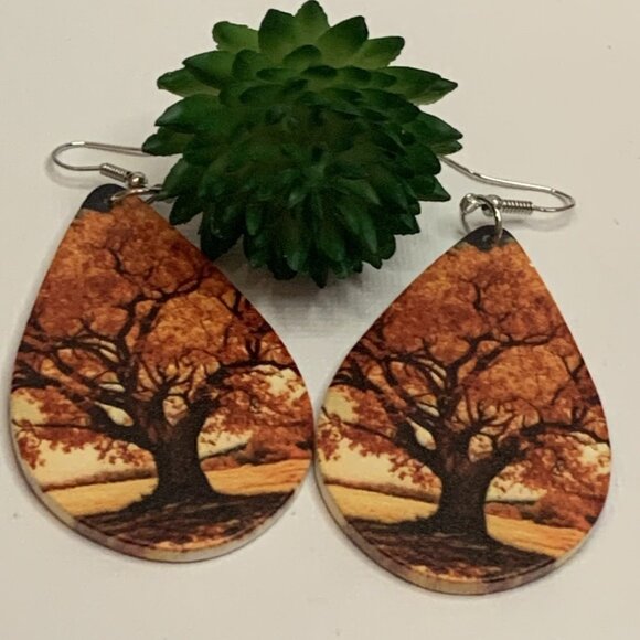 Tree of Life Earring, Tree Earring, Nature Earring, Gift Idea, Landscape Earring - Picture 1 of 9